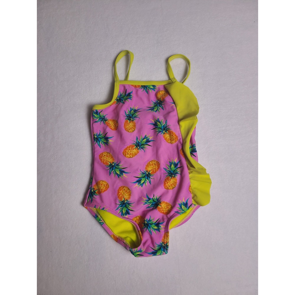 In Gear Swimsuit Baby Girls 12M Pink Pineapple Ruffle One‎ Piece Swimwear
